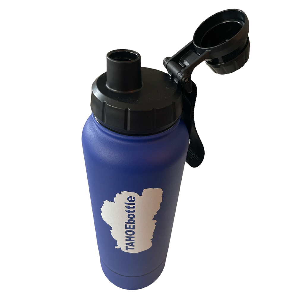 Tahoe Trails Bottiglia Termica In Acciaio Inox 18/8 – 1,8 Litri, Doppia Parete, Mantiene Freddo/Caldo, Rivestimento Antiscivolo, Nero Opaco