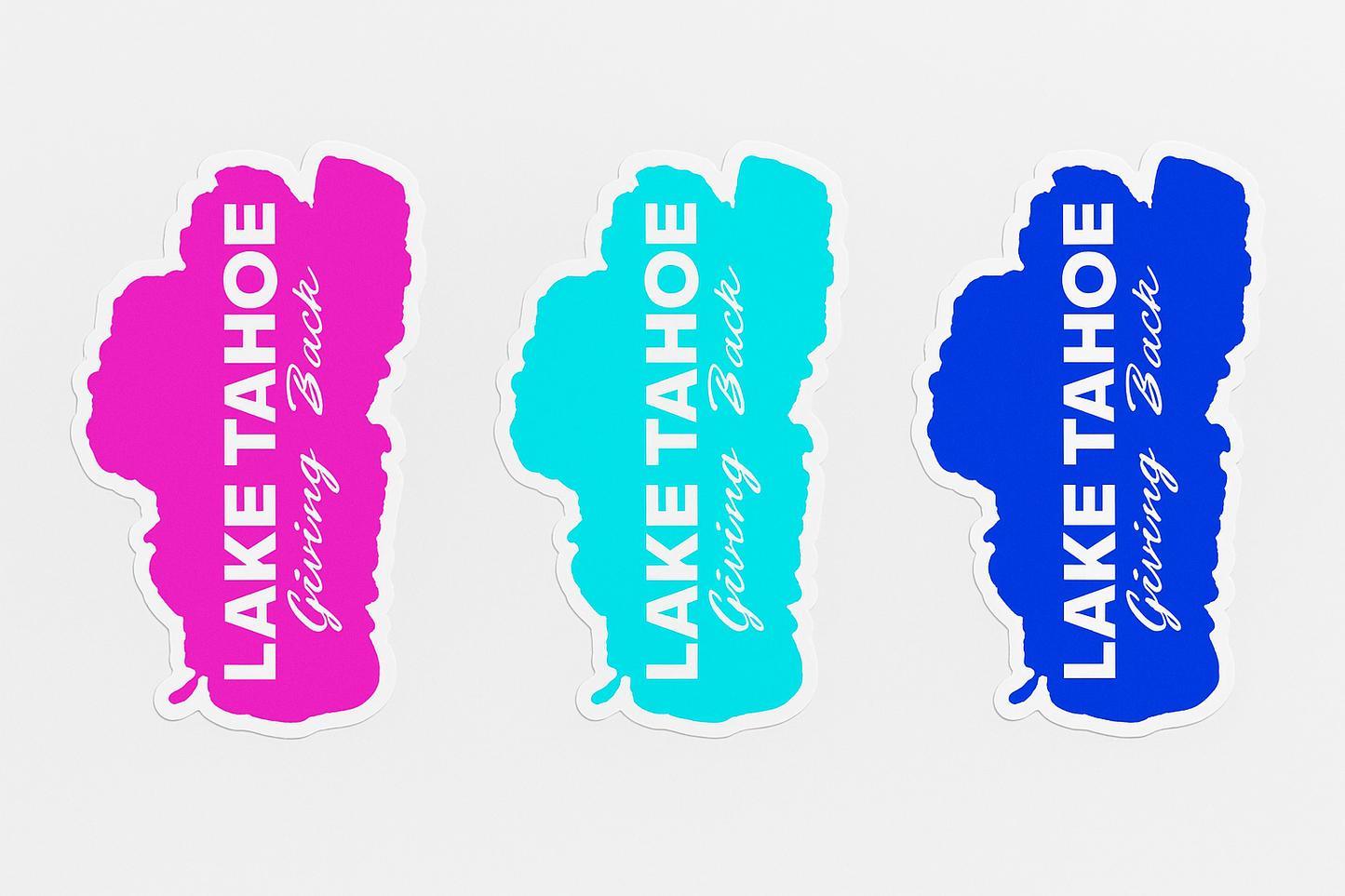 Lake Tahoe “Giving Back” Sticker Pack — 3 Colors